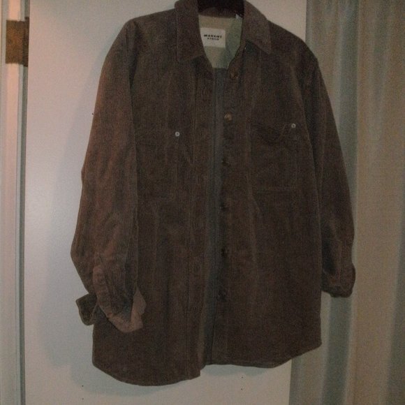 MARANT ÉTOILE Randal Lilac 74% Cotton & 26% Linen Pinwale Corduroy Shirt size 8 - Picture 2 of 4